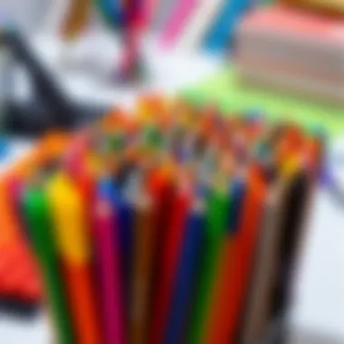 A vibrant array of felt tip pens in various colors organized neatly on a desk