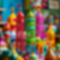 Colorful tower toys for children