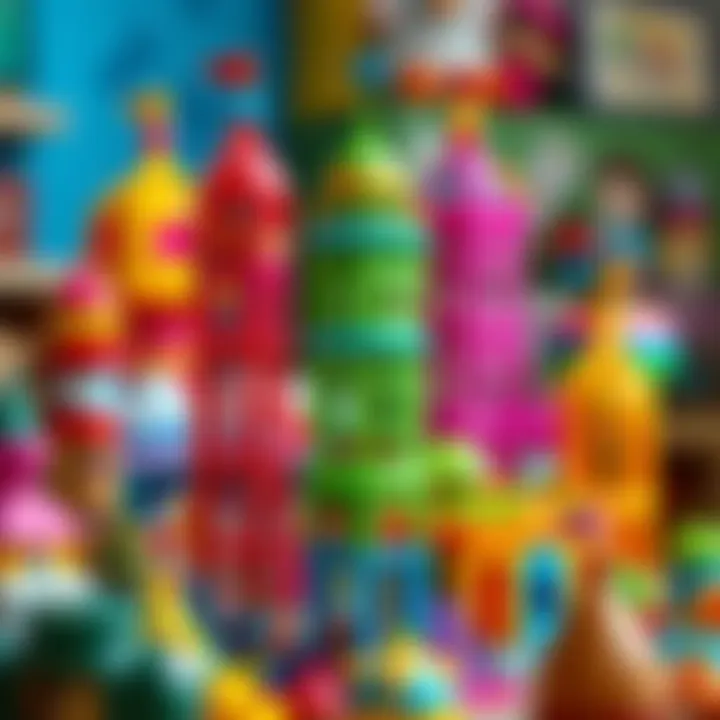 Colorful tower toys for children