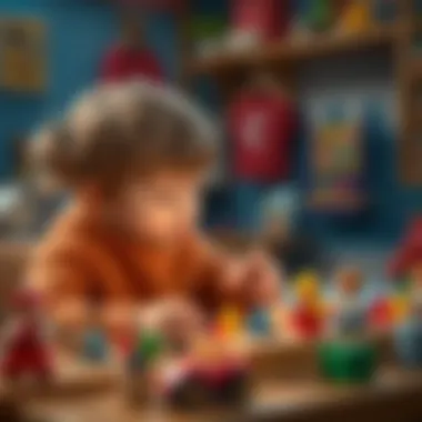 Engagement in Skill Development Child engaging with kumsmal for skill development