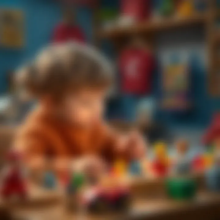 Engagement in Skill Development Child engaging with kumsmal for skill development