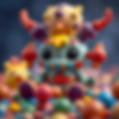 Imaginative Kumsmal Creation Colorful kumsmal creation with imaginative shapes