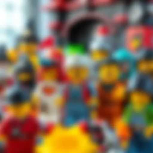 Diverse Lego Characters and Themes A vibrant array of Lego figures showcasing different characters and themes