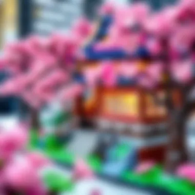 A beautifully constructed Lego Cherry Blossom set showcasing intricate details and vibrant colors.
