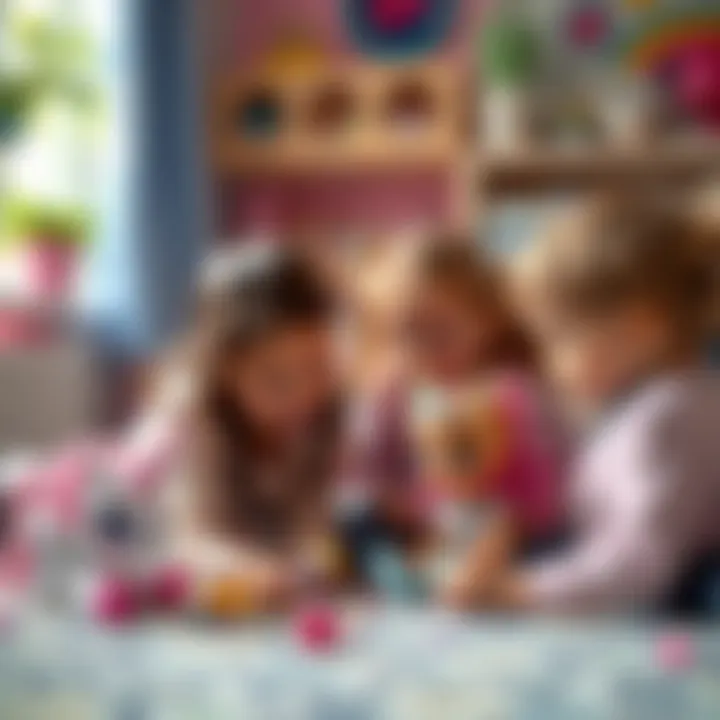 Fostering Social Skills through Play Children engaging in group play with LOL Bebek Unicorn