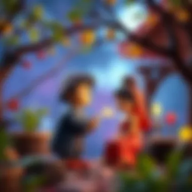 A captivating scene showcasing the magic of storytelling in animations