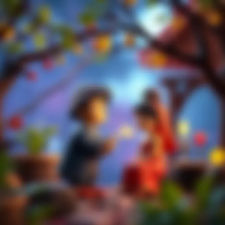 A captivating scene showcasing the magic of storytelling in animations
