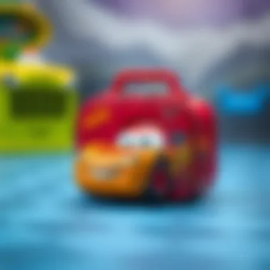 Brightly colored McQueen lunch bag designed for children