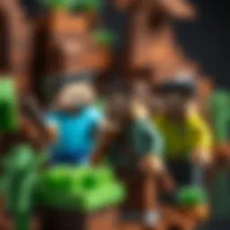 Detailed view of Minecraft figures showcasing creativity
