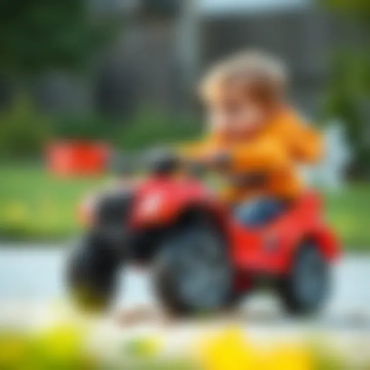 Enhancing Motor Skills Through Play A child practicing motor skills while pushing a toy car