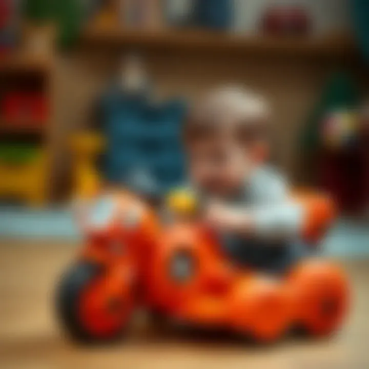 Child engaging with educational motor toy