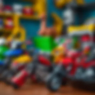 Variety of motor toys for children's development