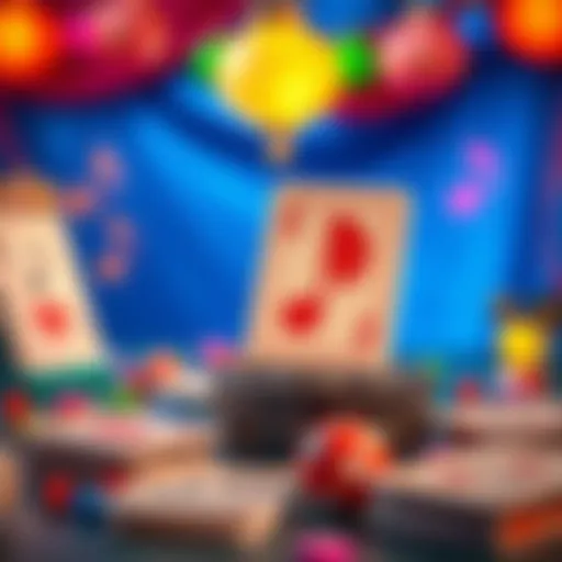 Interactive musical cards showcasing colorful designs and sounds