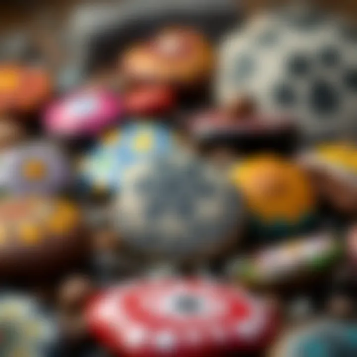 Creative designs on painted stones