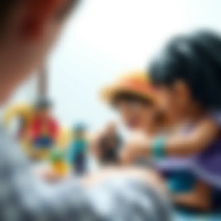 One Piece Figures Supporting Child Development A child interacting with One Piece figures, demonstrating their role in development.