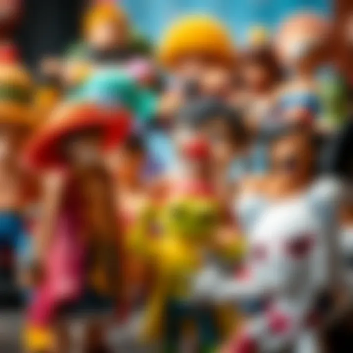 Diversity in One Piece Figure Collections A collection of diverse One Piece figures highlighting their variations.