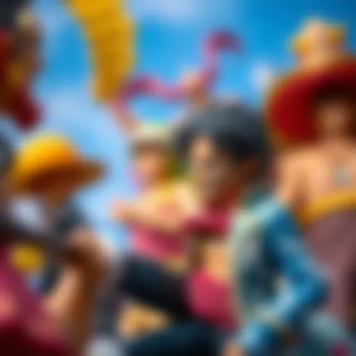 Intricate Designs of One Piece Figures Detailed craftsmanship of One Piece figures showcasing intricate designs.