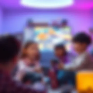 A family discussing safe online gaming options