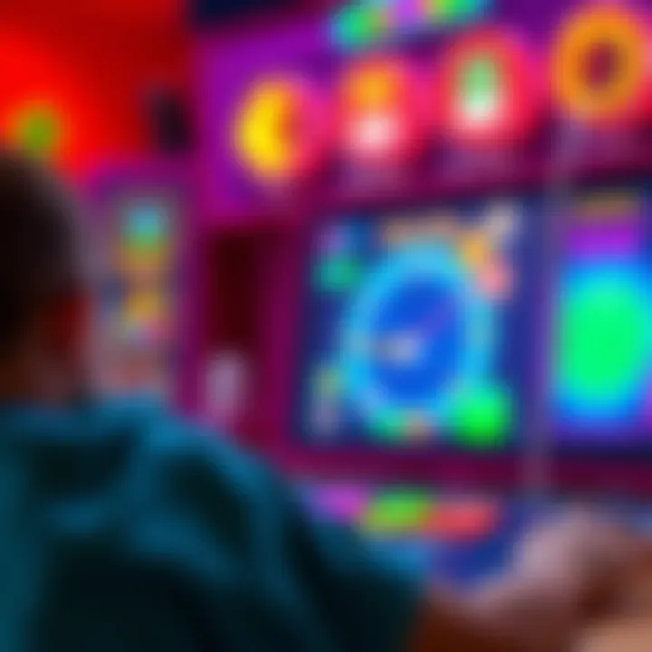 A colorful online game interface designed for kids