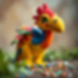 Colorful plush ornithorhynchus toy promoting imaginative play