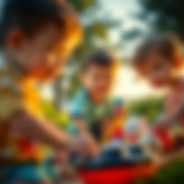 Children engaging in outdoor activities during summer