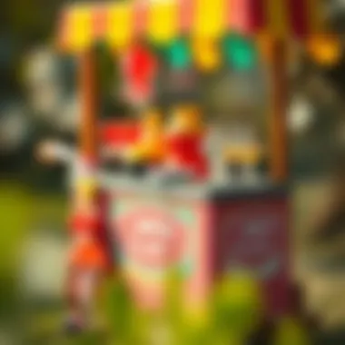 Unique Design Elements of a Party Cart Close-up of unique design elements on a party cart