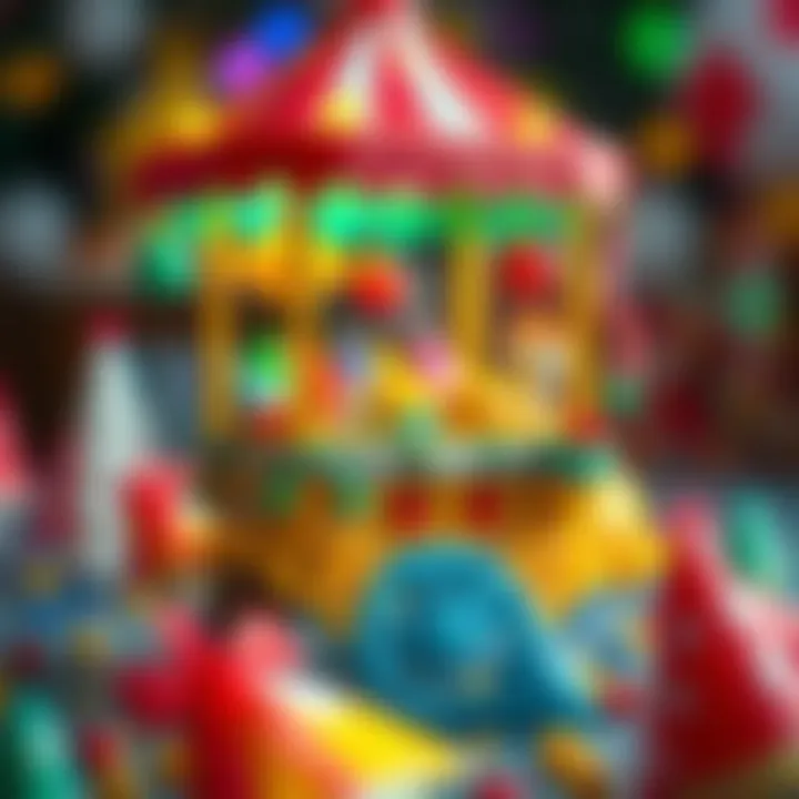 A Festive Party Cart A vibrant party cart filled with colorful decorations