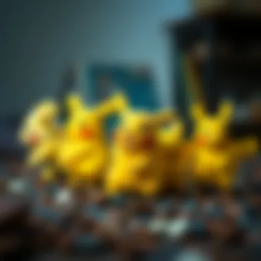An artistic representation of Pikachu's evolution timeline