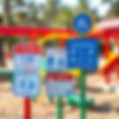 Understanding Playground Safety Guidelines Safety standards signs displayed in a children’s park.