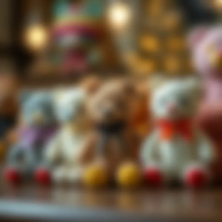 A comparison of various quality amigurumi bears highlighting differences in texture and craftsmanship.