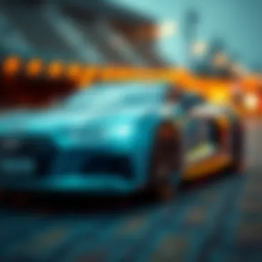 Remote-controlled Audi car in action