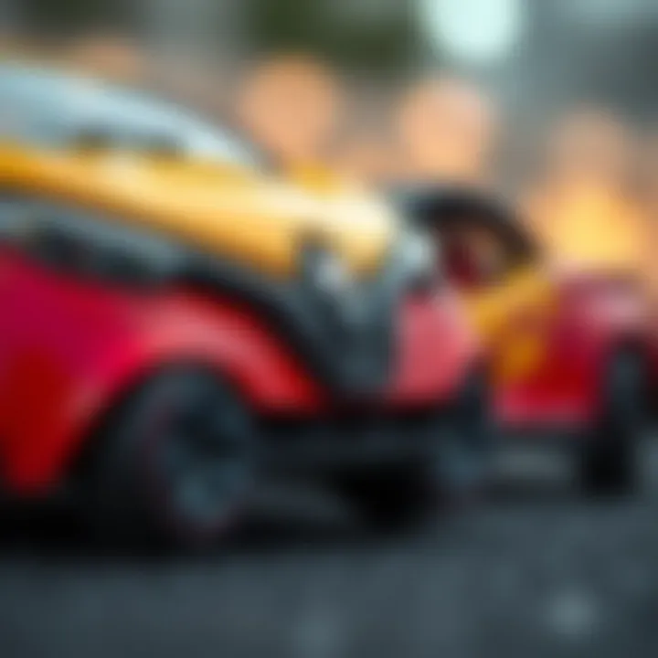 Close-up of Renault Toros toy car detailing