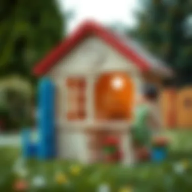 Understanding Safety Features of Playhouses Safety features of a plastic playhouse highlighted