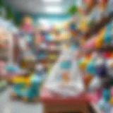 Diverse range of baby products in a local store