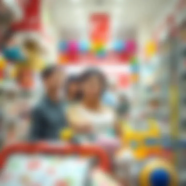 Families Shopping for Baby Essentials Families shopping for baby essentials