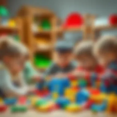 Fostering Collaboration Through Building Activities Group of children collaborating in a building activity