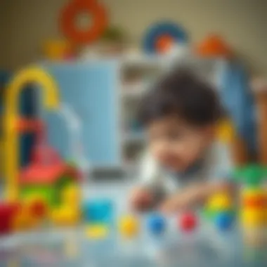 Playful Learning through Water A child engaging with water-themed educational toys, illustrating the intersection of play and learning.