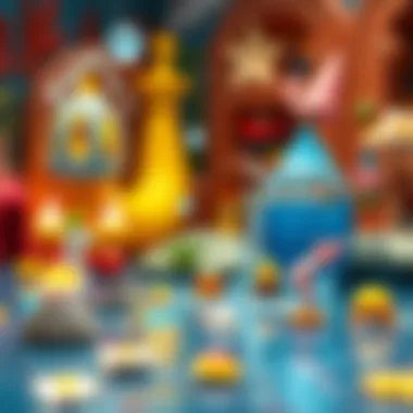 Imaginary Realms of Water Magic A vibrant illustration showcasing various magical elements associated with water, enhancing children's imagination.