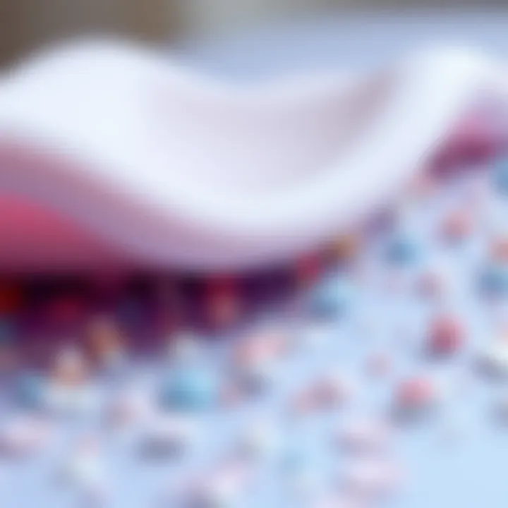 Detailed view of silicone materials