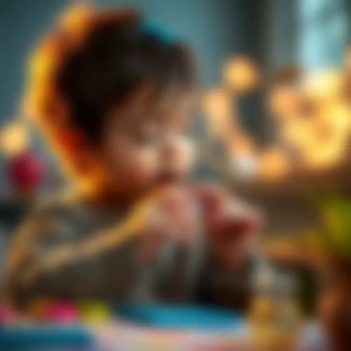 Emotional and Cognitive Benefits of Flute A serene scene of a child immersed in playing the flute, illustrating emotional and cognitive benefits of music.