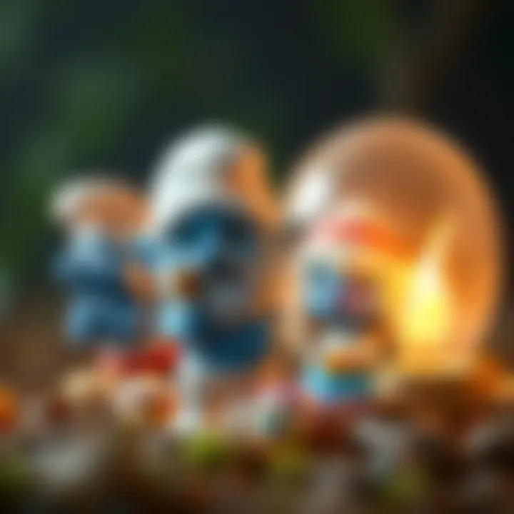 An illustration highlighting the impact of Smurfs on child development.