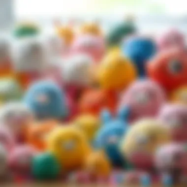 Diverse Collection of Squishmallows A collection of colorful Squishmallows displayed together