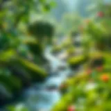 A serene river surrounded by lush greenery, symbolizing water guardianship.