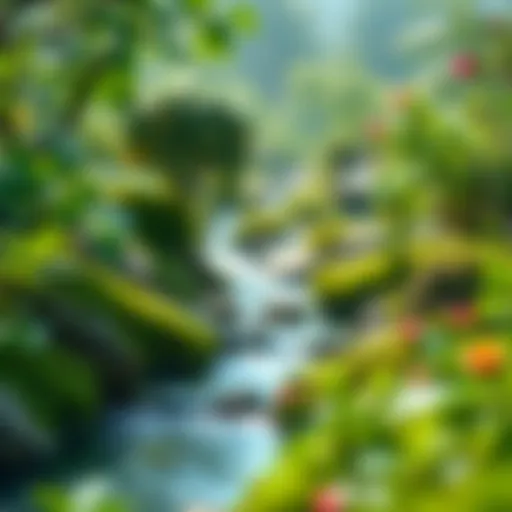 A serene river surrounded by lush greenery, symbolizing water guardianship.