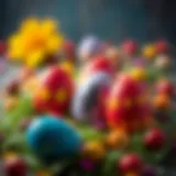 Colorful surprise eggs showcasing educational content