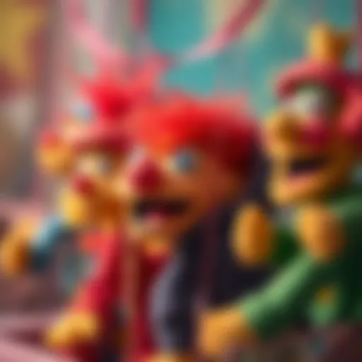 Exploring the World of Colorful Puppets Colorful puppets from a beloved educational series.