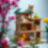 Stylish three-tier cat house design