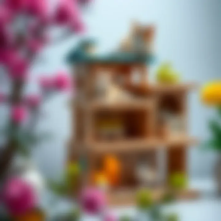 Stylish three-tier cat house design