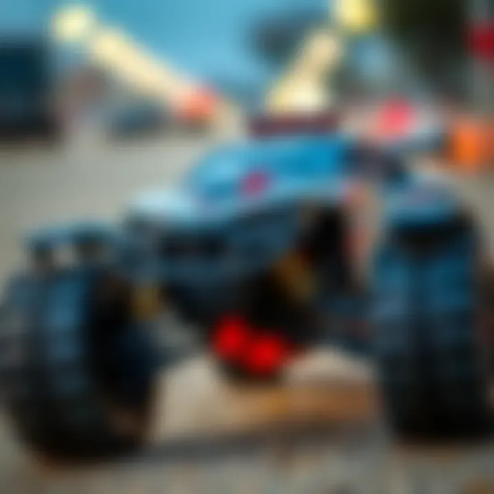 Close-up of Tornado remote control car showcasing its features.