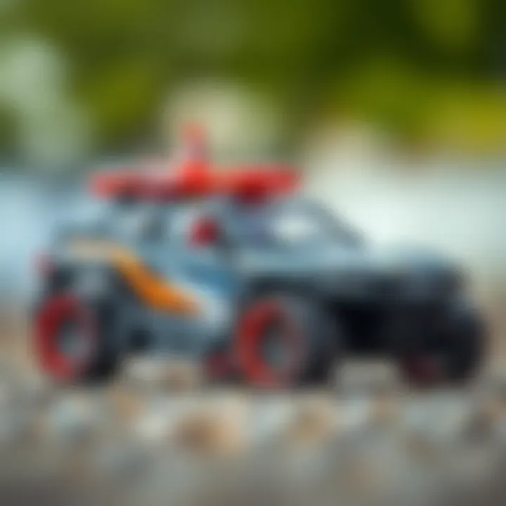 Safety features of Tornado remote control car highlighted.